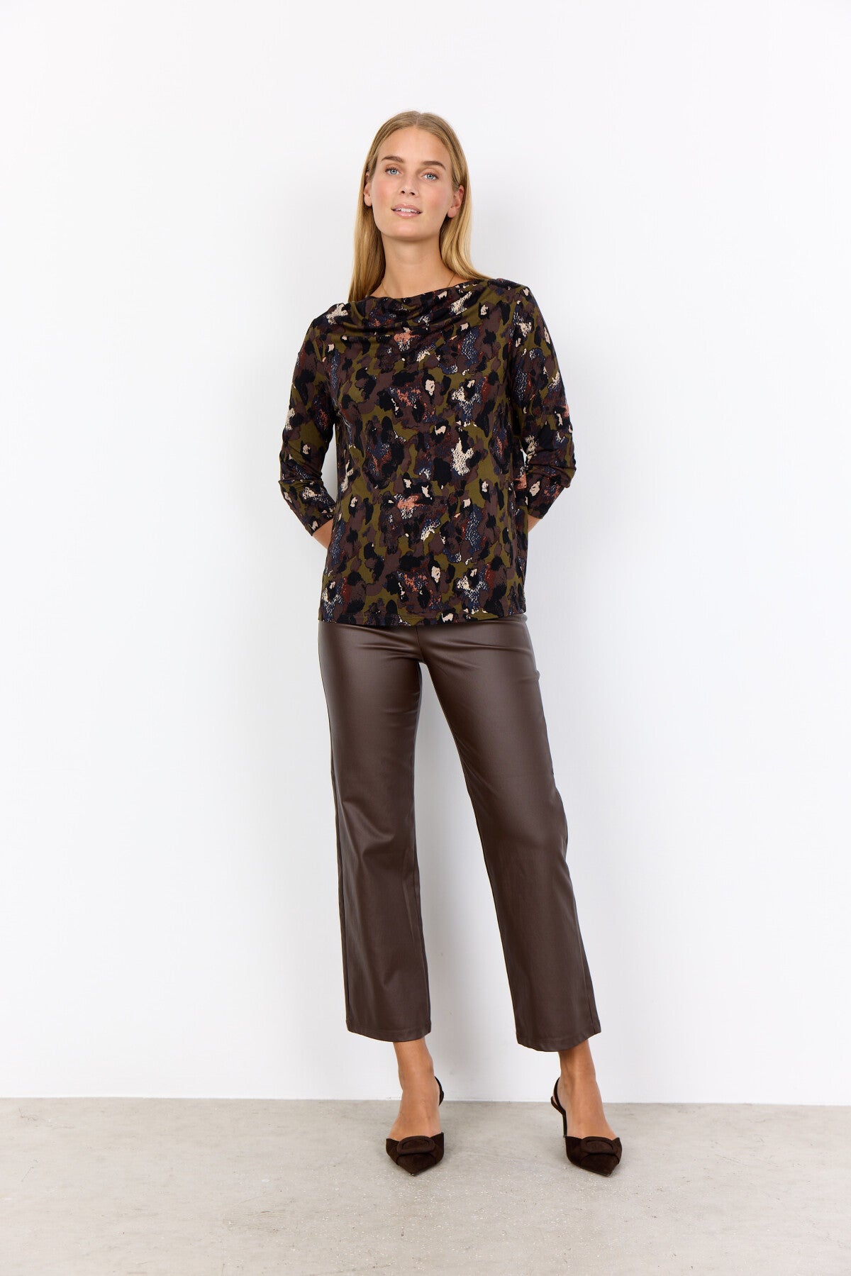 SC-MARICA AOP 342 Bluse Dunkelgrün