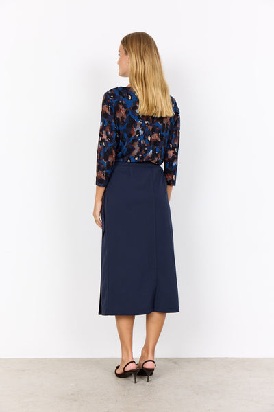 SC-MARICA AOP 342 Bluse Dunkelblau