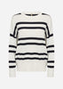 SC-DOLLIE STRIPE 819 Pullover Wollweiß