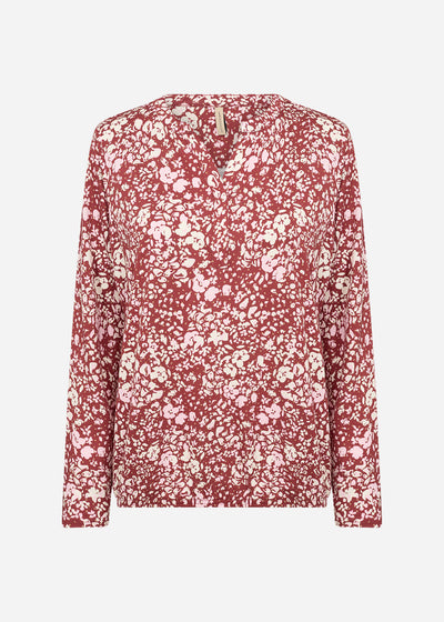 SC-FELICITY AOP 532 Bluse Rubinrot