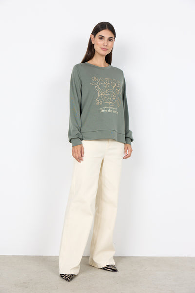 SC-BANU 287 Sweatshirt Staubiges Grün