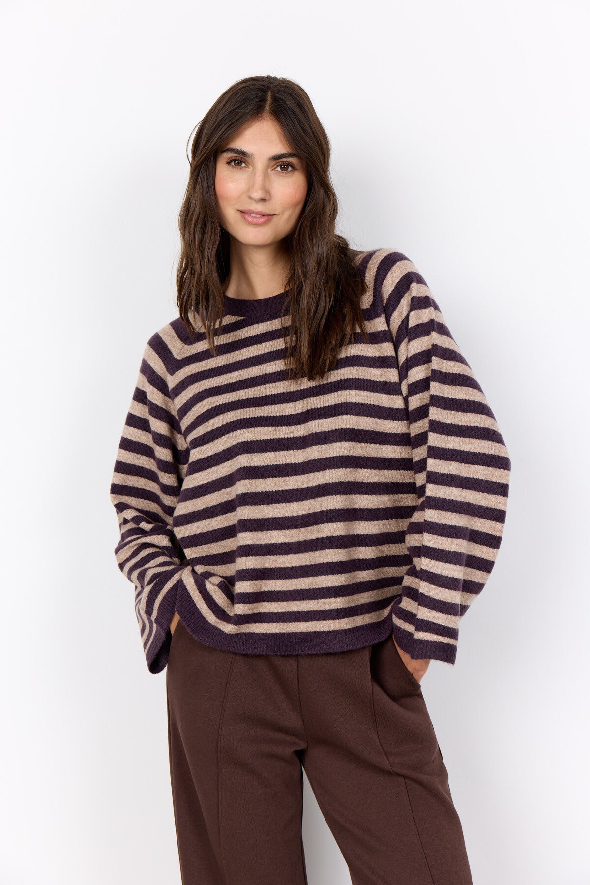 SC-ORLEAN STRIPE 14 Pullover Violett