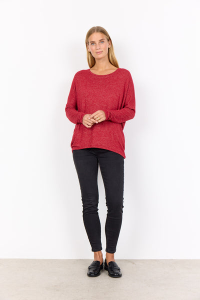 SC-BIARA 1 Bluse Dunkelrot