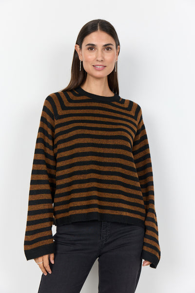 SC-ORLEAN STRIPE 14 Pullover Schwarz