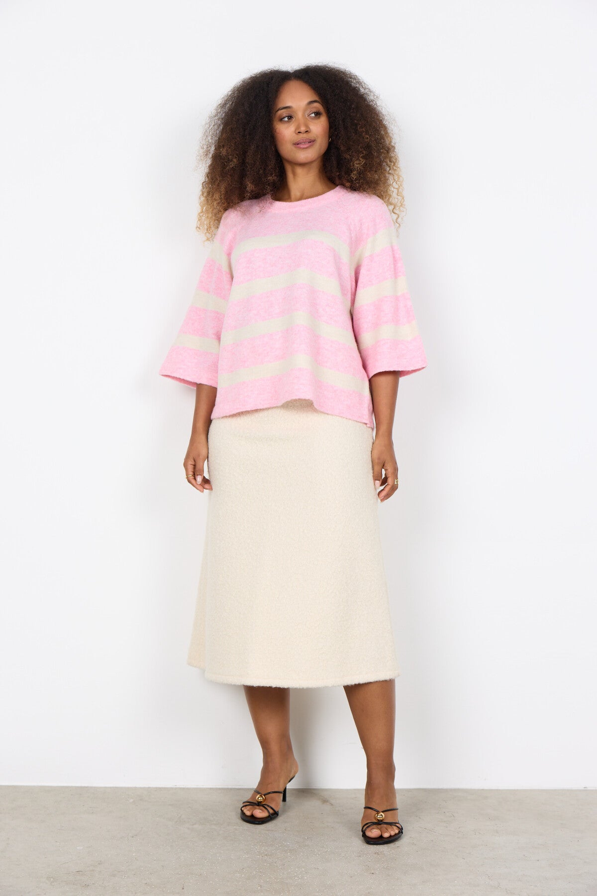 SC-ORLEAN STRIPE 5 Pullover Hellrosa