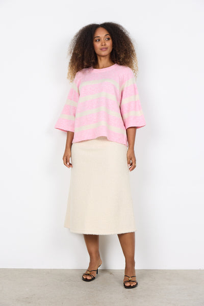 SC-ORLEAN STRIPE 5 Pullover Hellrosa