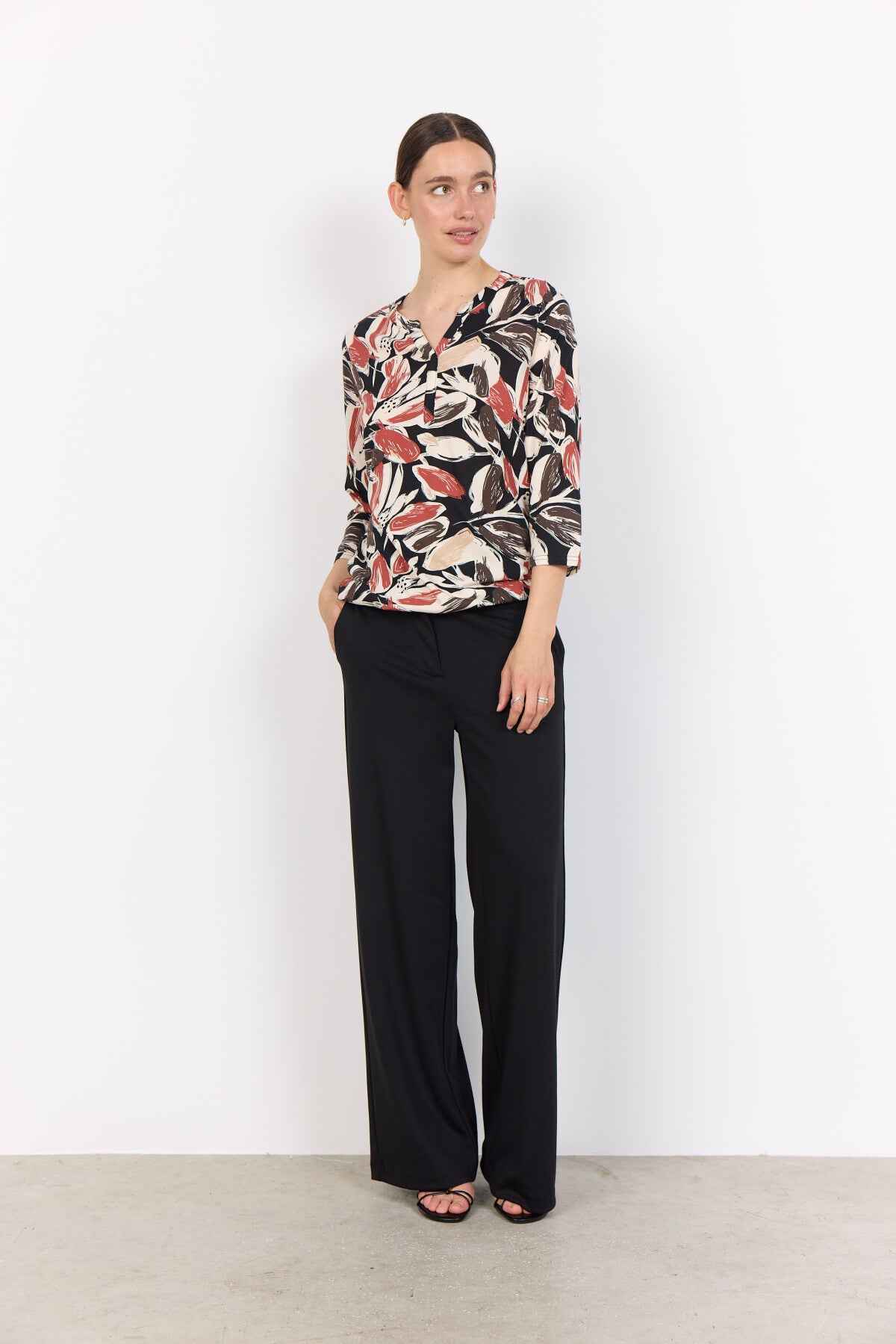 SC-FELICITY AOP 512 Bluse Rostrote