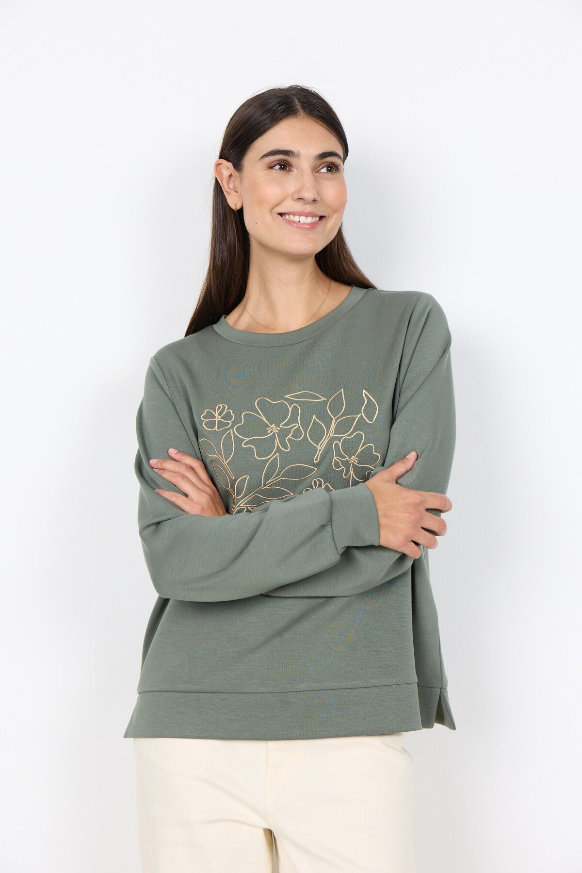 SC-BANU 287 Sweatshirt Staubiges Grün