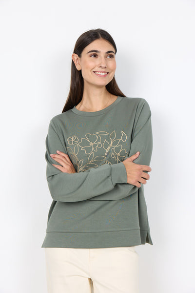 SC-BANU 287 Sweatshirt Staubiges Grün