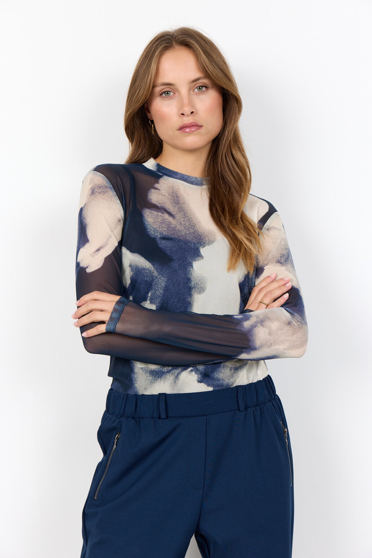 SC-ALDA AOP 57 T-shirt Dunkelblau