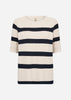 SC-KANITA STRIPE 19 Pullover Creme