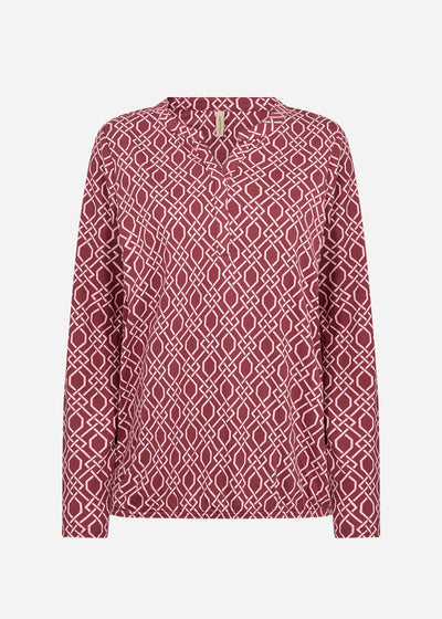 SC-FELICITY AOP 530 Bluse Rubinrot