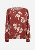 SC-HAMIDA 1- AOP Bluse Rubinrot