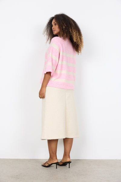 SC-ORLEAN STRIPE 5 Pullover Hellrosa