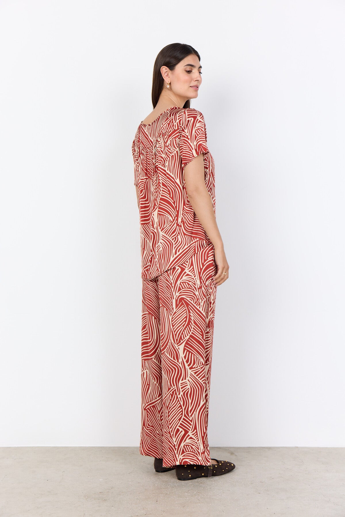 SC-SIGNORA 1 Bluse Rostrote