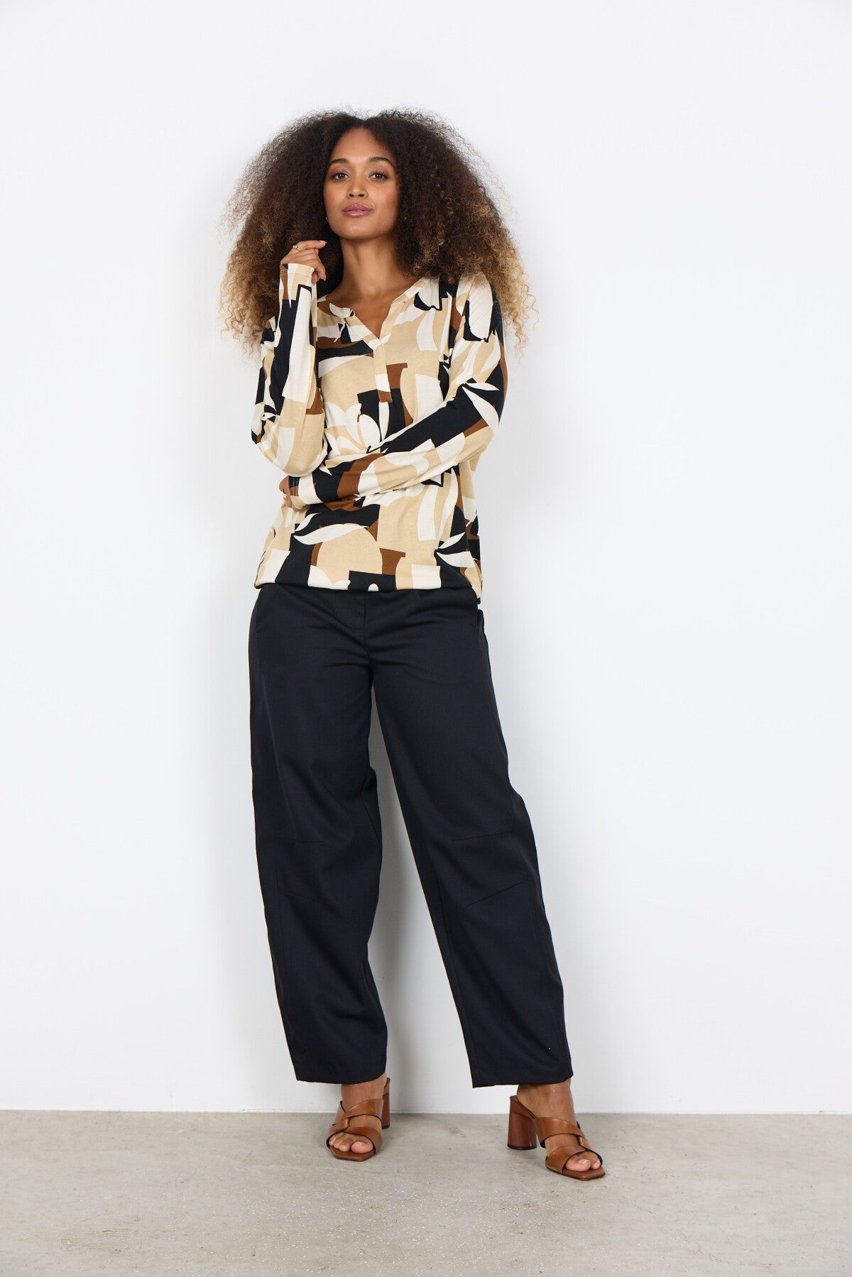 SC-FELICITY AOP 531 Bluse Sand