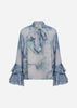 SC-HALA 1 AOP Bluse Staubblau