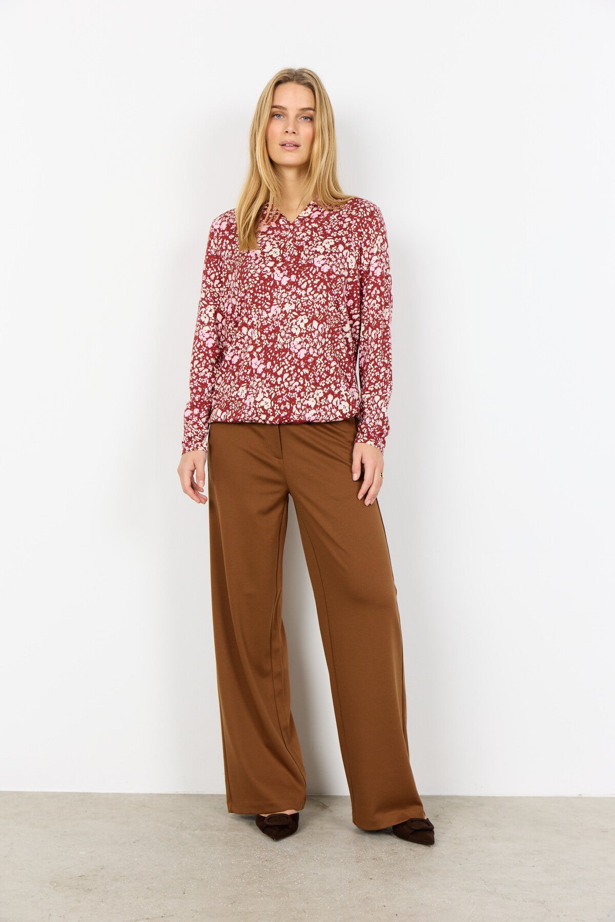 SC-FELICITY AOP 532 Bluse Rubinrot