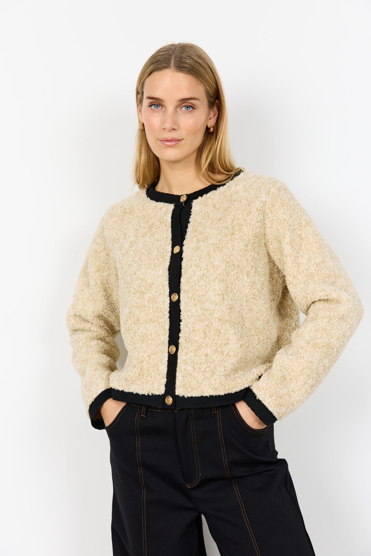 SC-BESSIE 7 Cardigan Creme