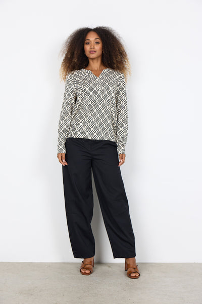 SC-FELICITY AOP 530 Bluse Creme