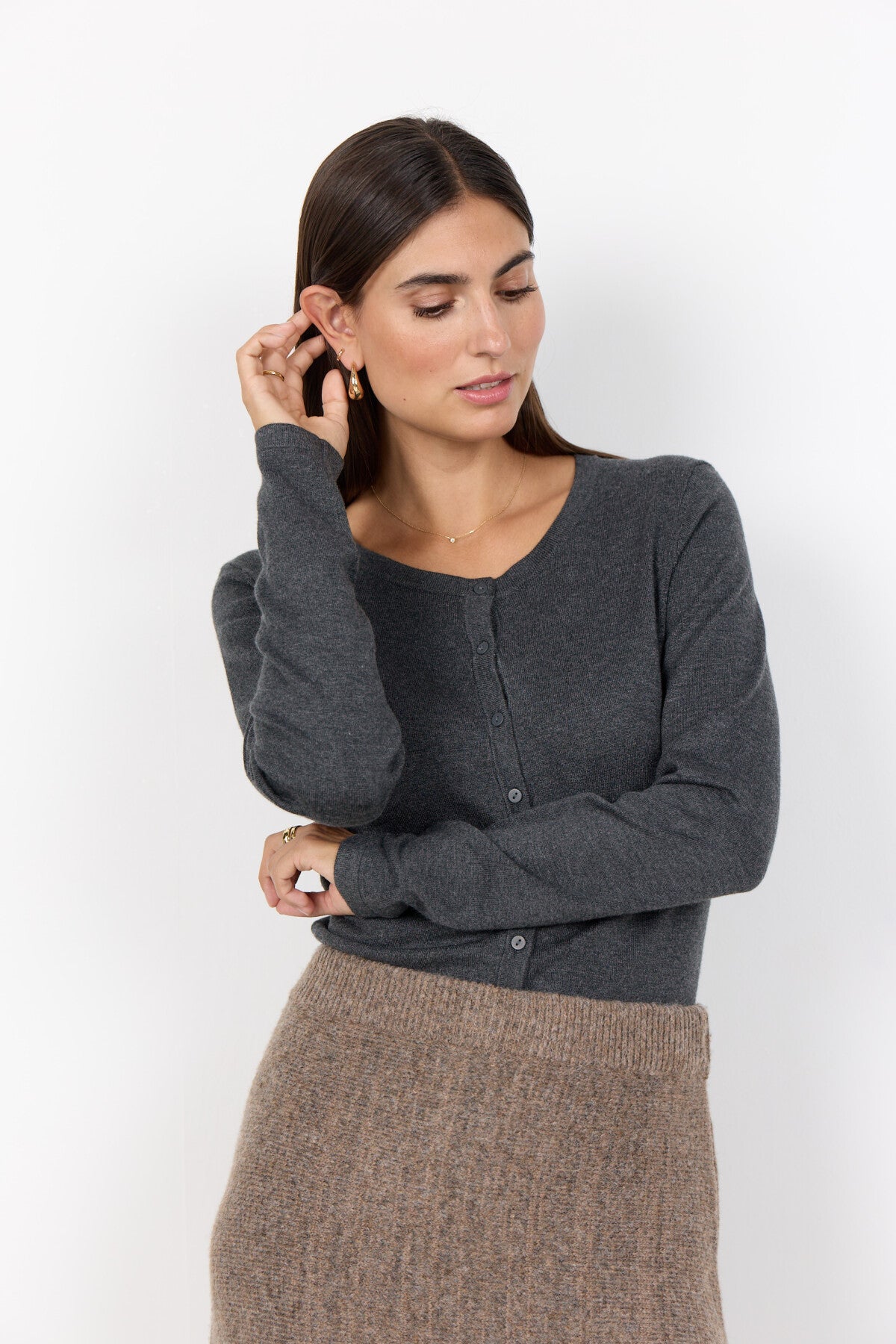 SC-DOLLIE 446 Cardigan Dunkelgrau