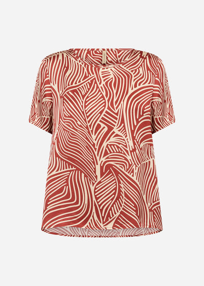 SC-SIGNORA 1 Bluse Rostrote