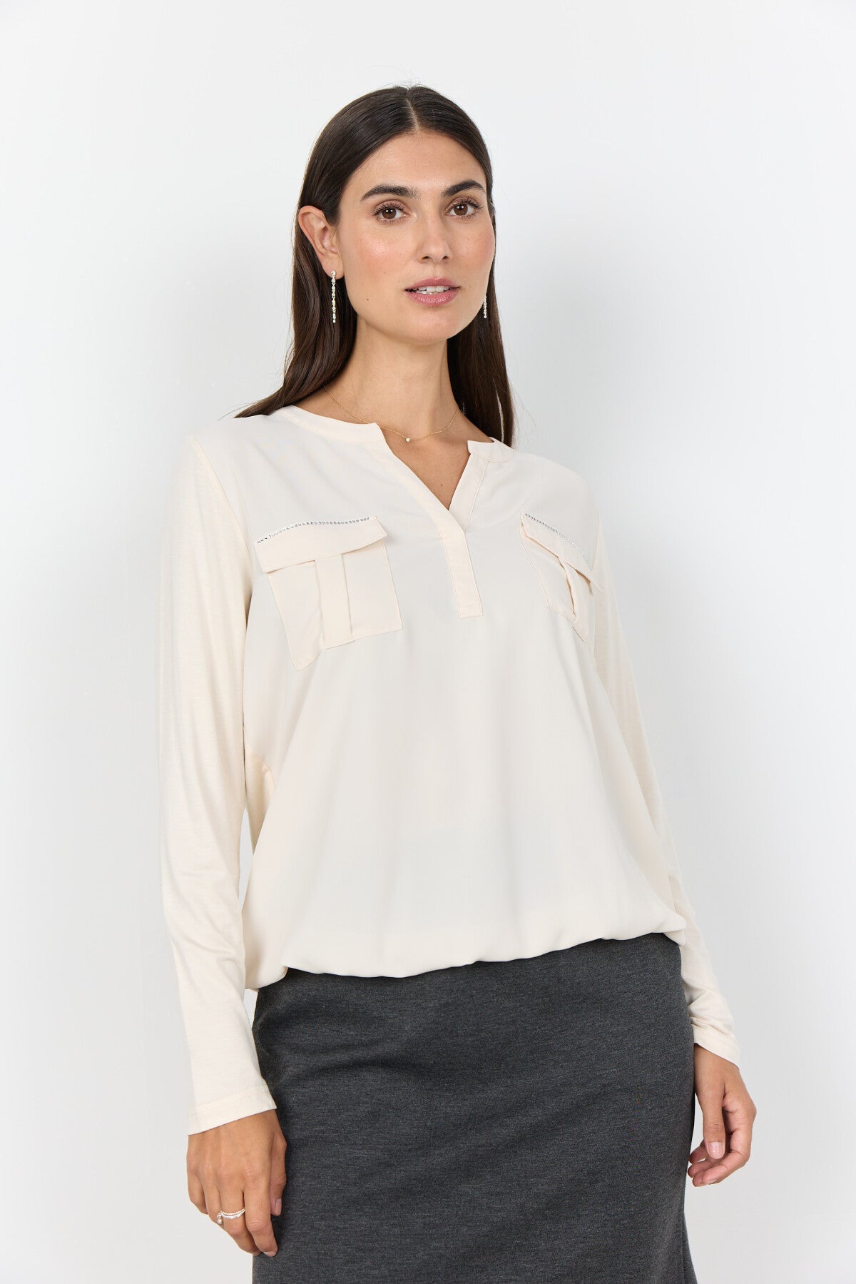 SC-HERMINE 1 Bluse Creme