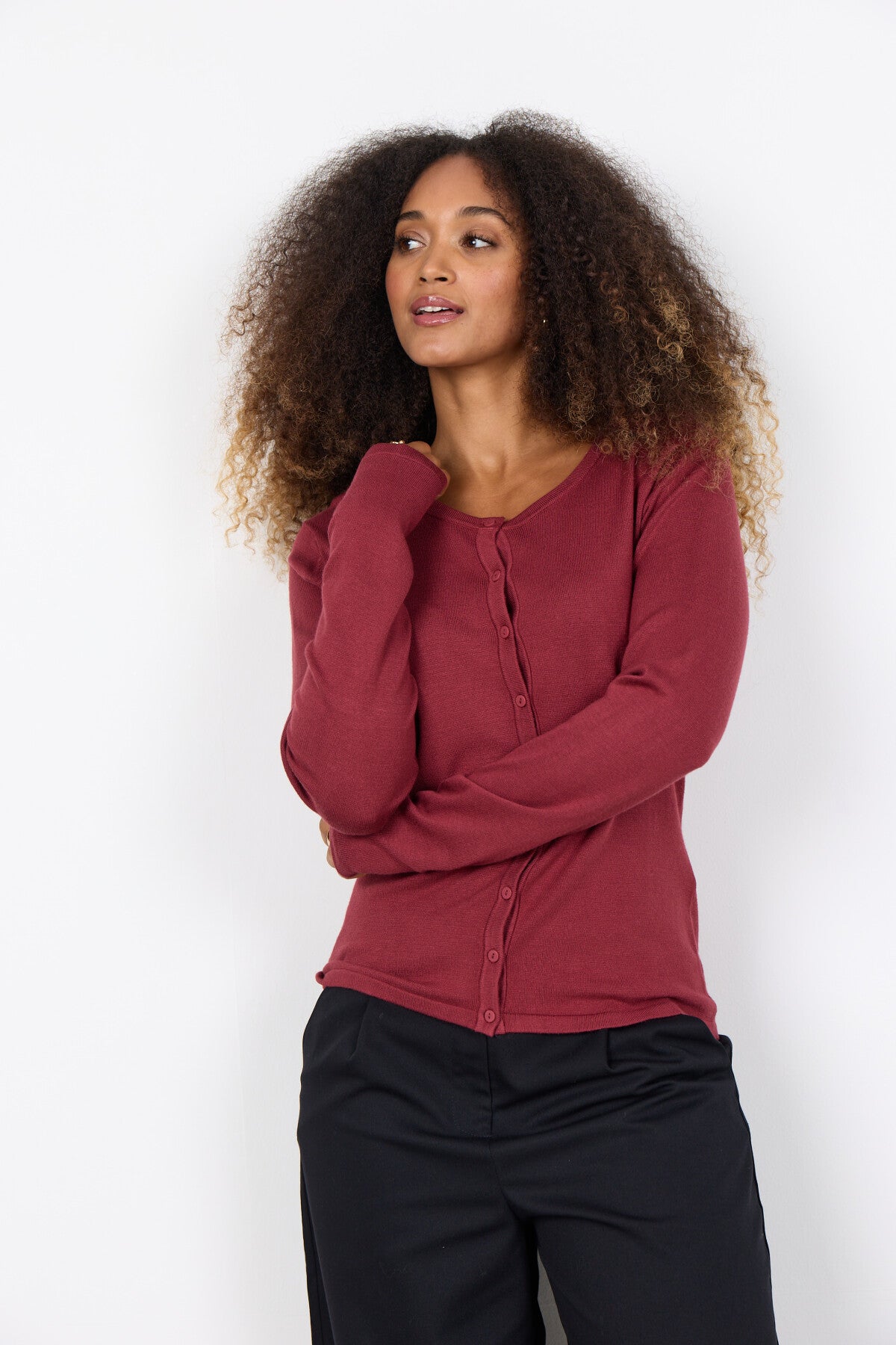 SC-DOLLIE 446 Cardigan Rubinrot