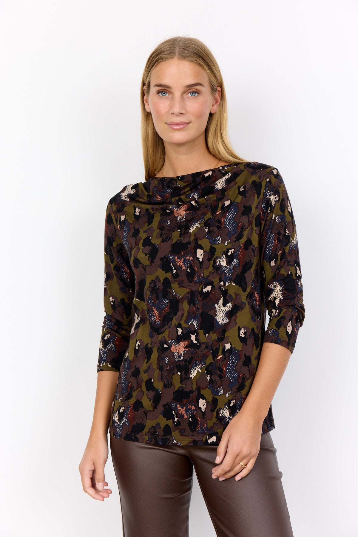 SC-MARICA AOP 342 Bluse Dunkelgrün