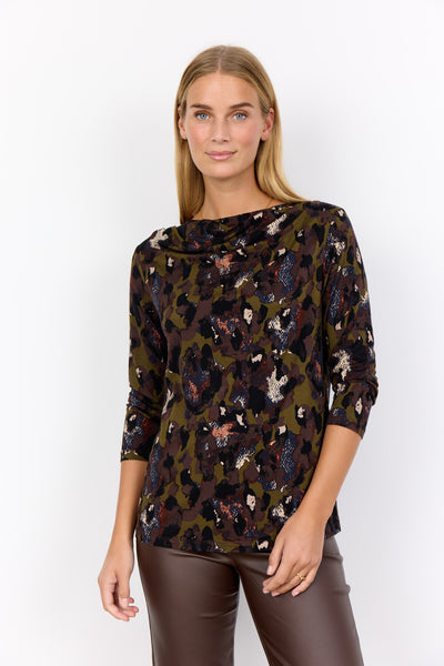 SC-MARICA AOP 342 Bluse Dunkelgrün