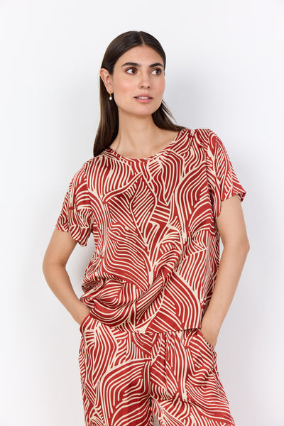 SC-SIGNORA 1 Bluse Rostrote