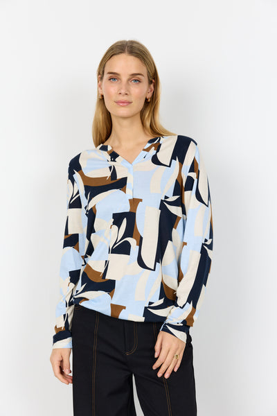 SC-FELICITY AOP 531 Bluse Hellblau