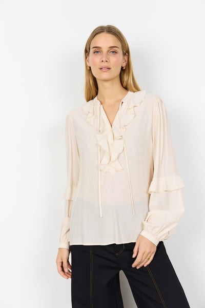 SC-BARBEL 1 Bluse Creme