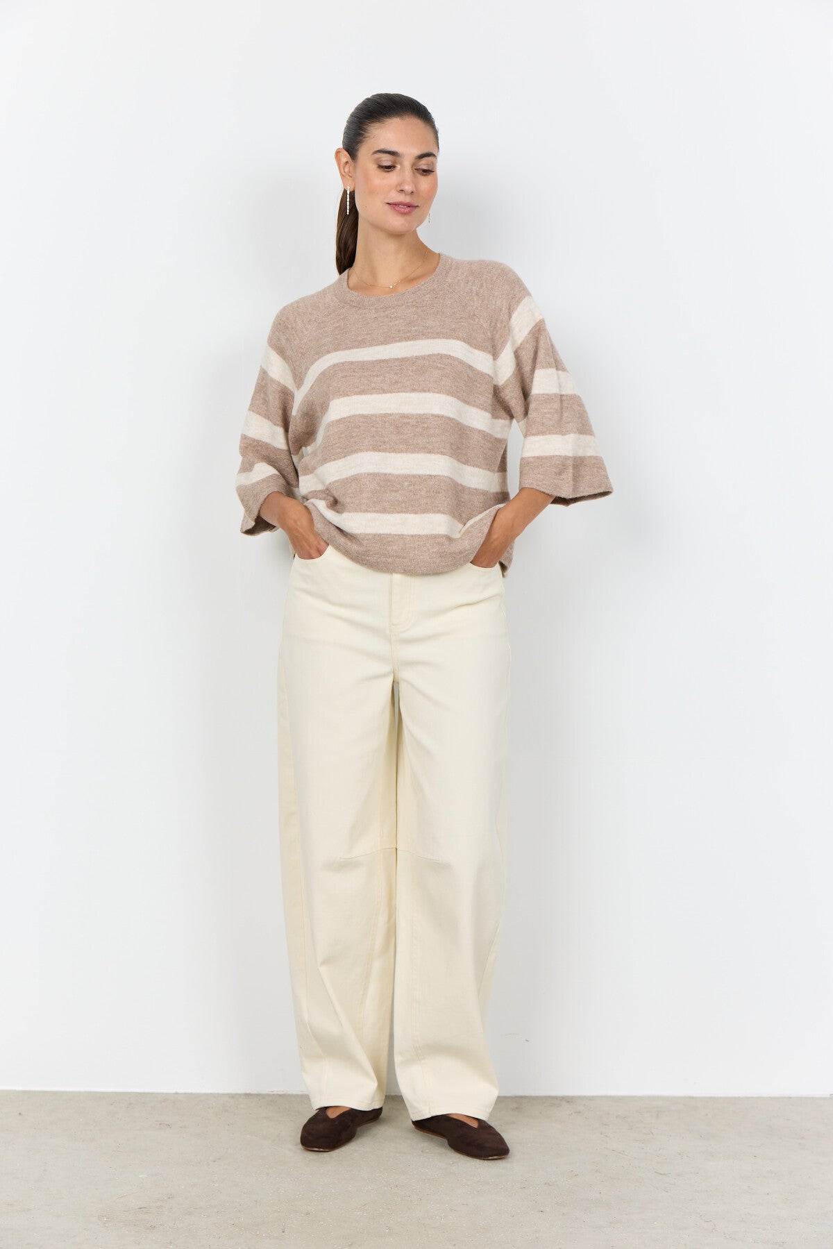 SC-ORLEAN STRIPE 5 Pullover Sand