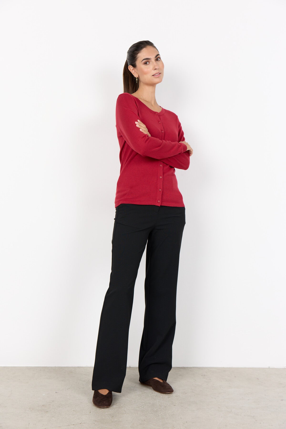 SC-DOLLIE 446 Cardigan Dunkelrot