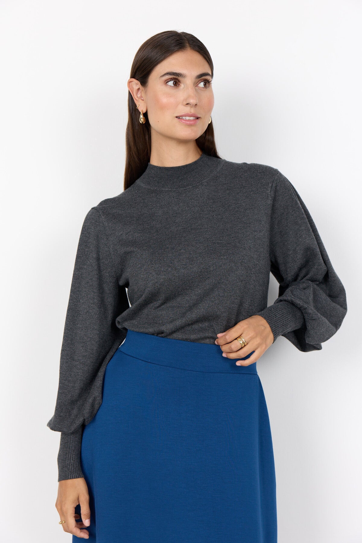 SC-DOLLIE 666 Pullover Dunkelgrau