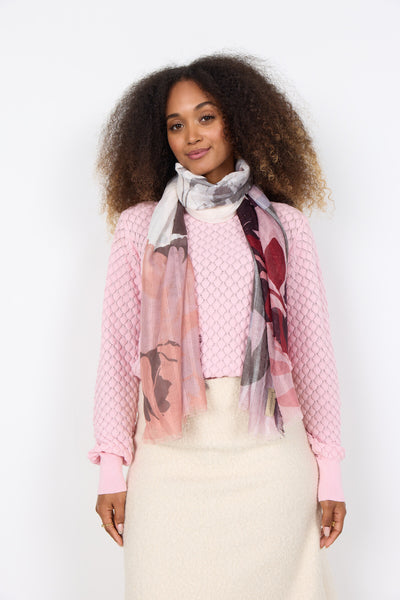 SC-BERTINA 1 Schal Rubinrot