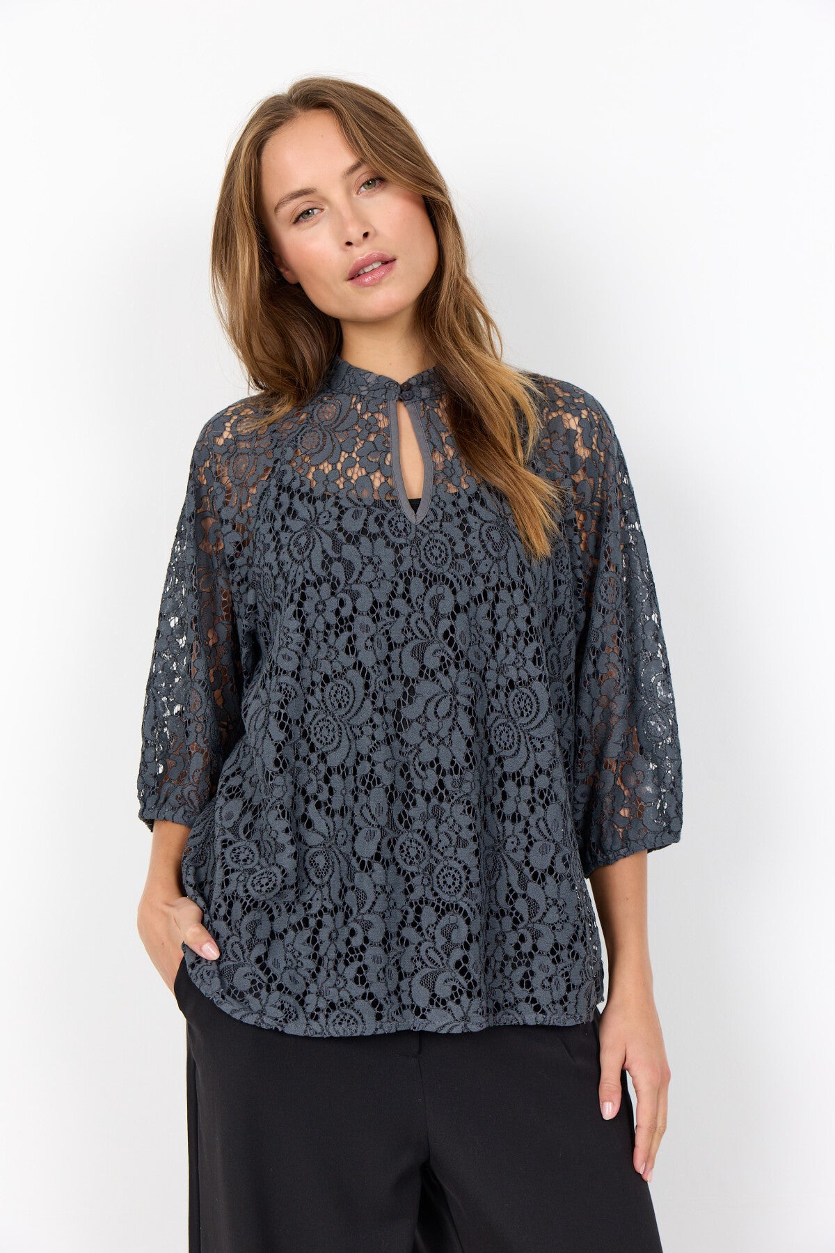 SC-NILLA 3 Bluse Dunkelgrau