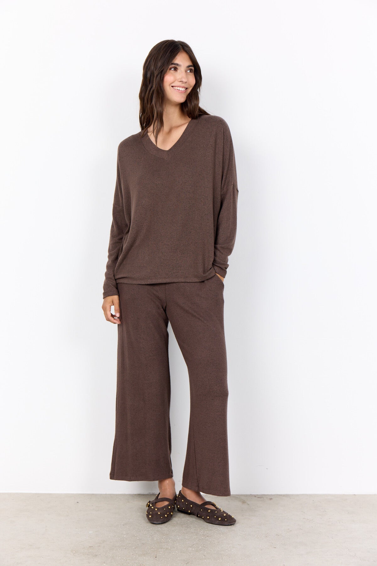 SC-BIARA 90 Bluse Dunkelbraun