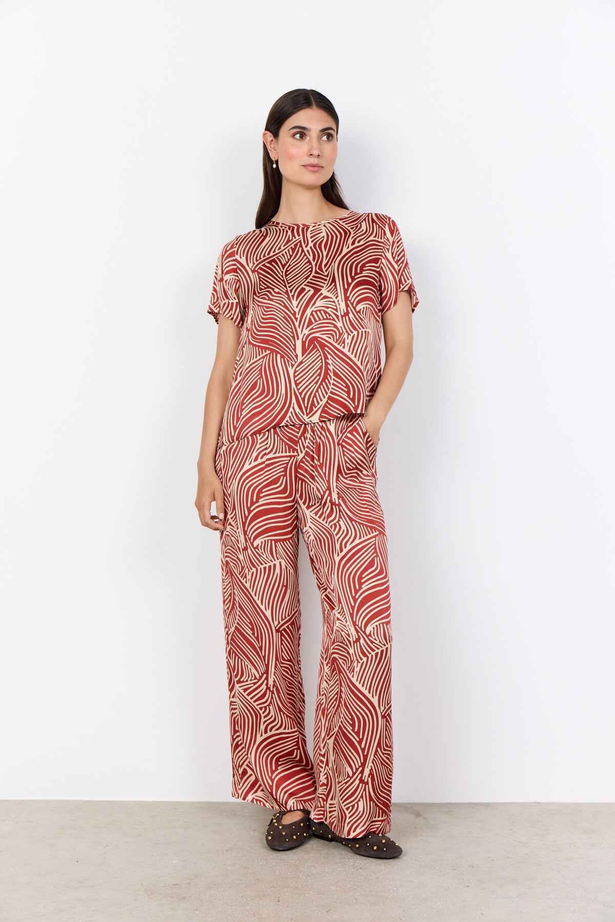 SC-SIGNORA 1 Bluse Rostrote