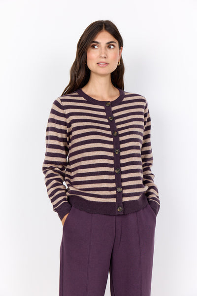 SC-ORLEAN STRIPE 13 Cardigan Violett